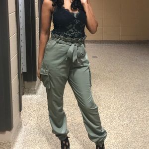 A Black and Olive green-Jumper